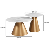 By Designs 2 Piece Belinda Nesting Coffee Table Set