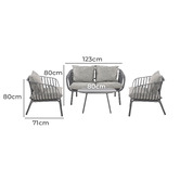 By Designs 4 Seater Kyran Outdoor Lounge Set