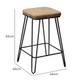 By Designs 63cm Aliya Faux Leather Bar Stool