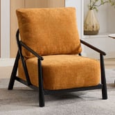 By Designs Moiren Liberty Rubberwood Accent Chair