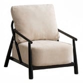 By Designs Moiren Liberty Rubberwood Accent Chair