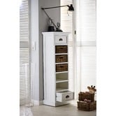 Balmoral Designs Halifax 5 Rattan Baskets and 2 Drawers Storage Unit