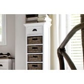Balmoral Designs Halifax 5 Rattan Baskets and 2 Drawers Storage Unit