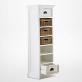 Balmoral Designs Halifax 5 Rattan Baskets and 2 Drawers Storage Unit