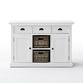 Balmoral Designs White Coastal Buffet with Baskets