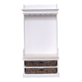 Balmoral Designs Halifax Coat Hanger Unit with 2 Rattan Baskets and Cushion