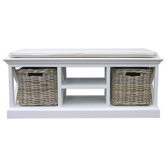 Balmoral Designs Coastal Storage Bench Seat &amp; Cushion