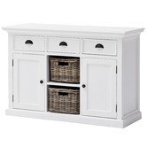Balmoral Designs White Coastal Buffet with Baskets