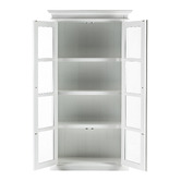 Balmoral Designs White Coastal Display Cabinet with 2 Glass Doors