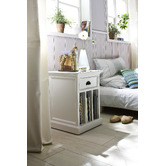 Balmoral Designs Halifax 1 Drawer and Vertical Shelves Bedside