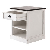 Balmoral Designs White &amp; Dark Timber Meharry Bedside Table