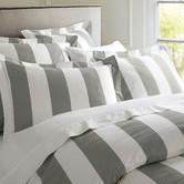 Chiswick Living Oxford Stripe Quilt Cover Charcoal