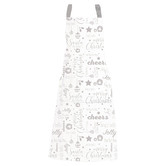 Chiswick Living Silver Christmas Joy Pocketed Cotton Apron