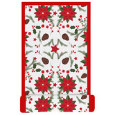 Chiswick Living Red Christmas Flowers Cotton Table Runner