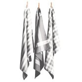 Chiswick Living 3 Piece Madrid Stripe &amp; Check Tea Towel Set