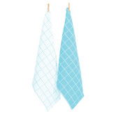 Chiswick Living 2 Piece Cambridge Waffle Cotton Tea Towel Set