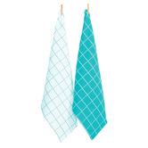 Chiswick Living 2 Piece Cambridge Waffle Cotton Tea Towel Set