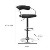 Grafton Home Goods Rivera Adjustable Faux Leather Barstool