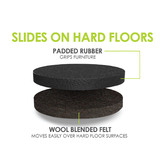 Slipstick 12.7cm Slipstick Hard Floor Furniture Sliders