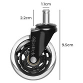 Slipstick Black Rollerblade Office Chair Wheels