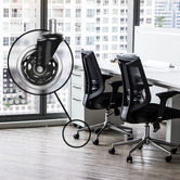 Slipstick Black Rollerblade Office Chair Wheels