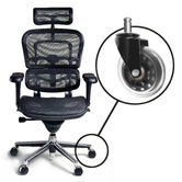 Slipstick Black Rollerblade Office Chair Wheels