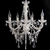 Lucca and Luna Devotion Glass Crystal 5 Light Chandelier