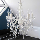 Lucca and Luna Devotion Glass Crystal 5 Light Chandelier