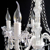 Lucca and Luna Devotion Glass Crystal 5 Light Chandelier