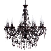 Lucca and Luna Cassie Black Acrylic 12 Light Chandelier