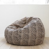 Lucca and Luna Micro Fur Beanbag Cover Leopard Print