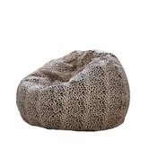 Lucca and Luna Micro Fur Beanbag Cover Leopard Print