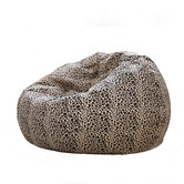 Lucca and Luna Micro Fur Beanbag Cover Leopard Print