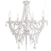 Lucca and Luna Devotion 5 Light Clear Acrylic Crystal Chandelier