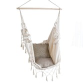 Lucca and Luna French Provincial Hanging Hammock Chair Cream