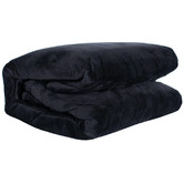 Lucca and Luna Black Faux Fur King Size Doona Cover