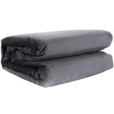 Lucca and Luna Charcoal Faux Fur Quilt Cover Set