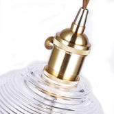 Lucca and Luna Emmie Brass &amp; Glass Vintage Pendant Light