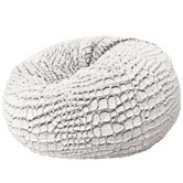 Lucca and Luna Light Grey Scales Faux Fur Beanbag Cover