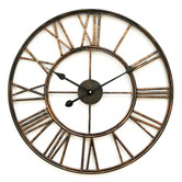 Lucca and Luna 60cm Copper Trafalgar Metal Wall Clock