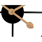 Lucca and Luna 60cm Gold &amp; Black London Metal Wall Clock