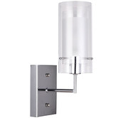 Lucca and Luna Abbey Chrome Metal Wall Light