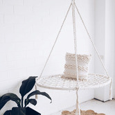 Lucca and Luna Kids' Macrame Hand-Woven Cotton Nest Swing