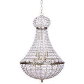 Lucca and Luna Elegant Palace Glass &amp; Metal Chandelier