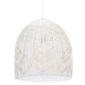 Lucca and Luna Amalfi Rattan Lace Pendant Light