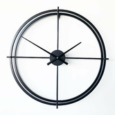 Lucca and Luna Lincoln Round Metal Wall Clock