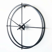Lucca and Luna Lincoln Round Metal Wall Clock