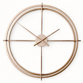 Lucca and Luna Lincoln Round Metal Wall Clock