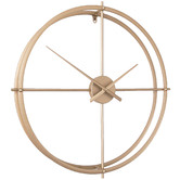 Lucca and Luna Lincoln Round Metal Wall Clock
