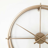 Lucca and Luna Lincoln Round Metal Wall Clock